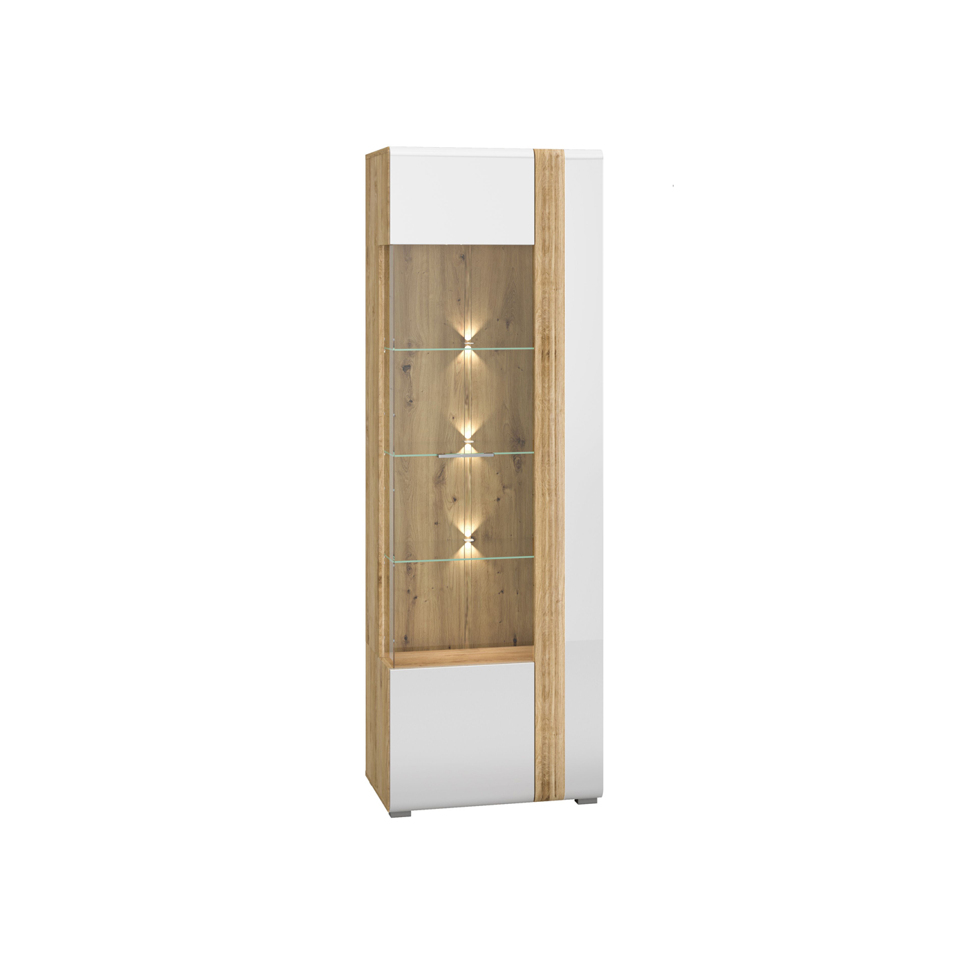 witryna 65 wąska gablota Adagio 02L przeszklony słupek regał