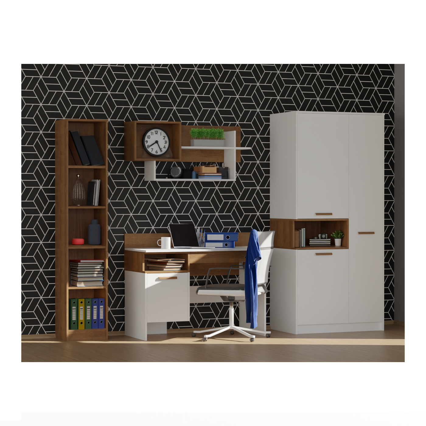 zestaw z biurkiem Grant 6 meblościanka młodzieżowa do nauki dzieci